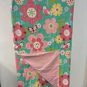 CUTE! Duvet Cover Multi-Colored 100% cotton Floral Birds Reversible 88x88